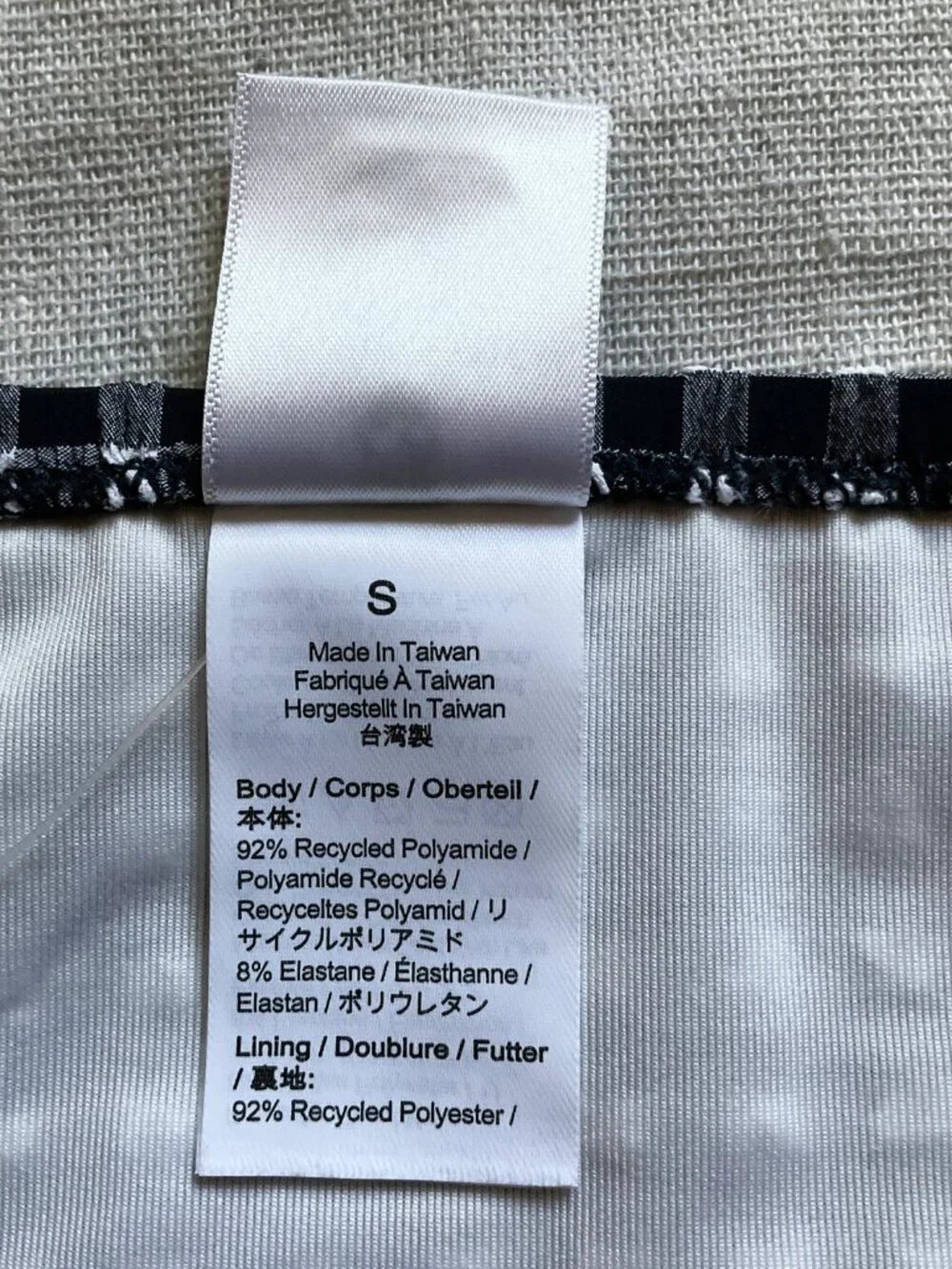 NWT J Crew Women’s Gingham Seersucker Bikini Bottom, Navy/White, Sz S - Picture 5 of 8